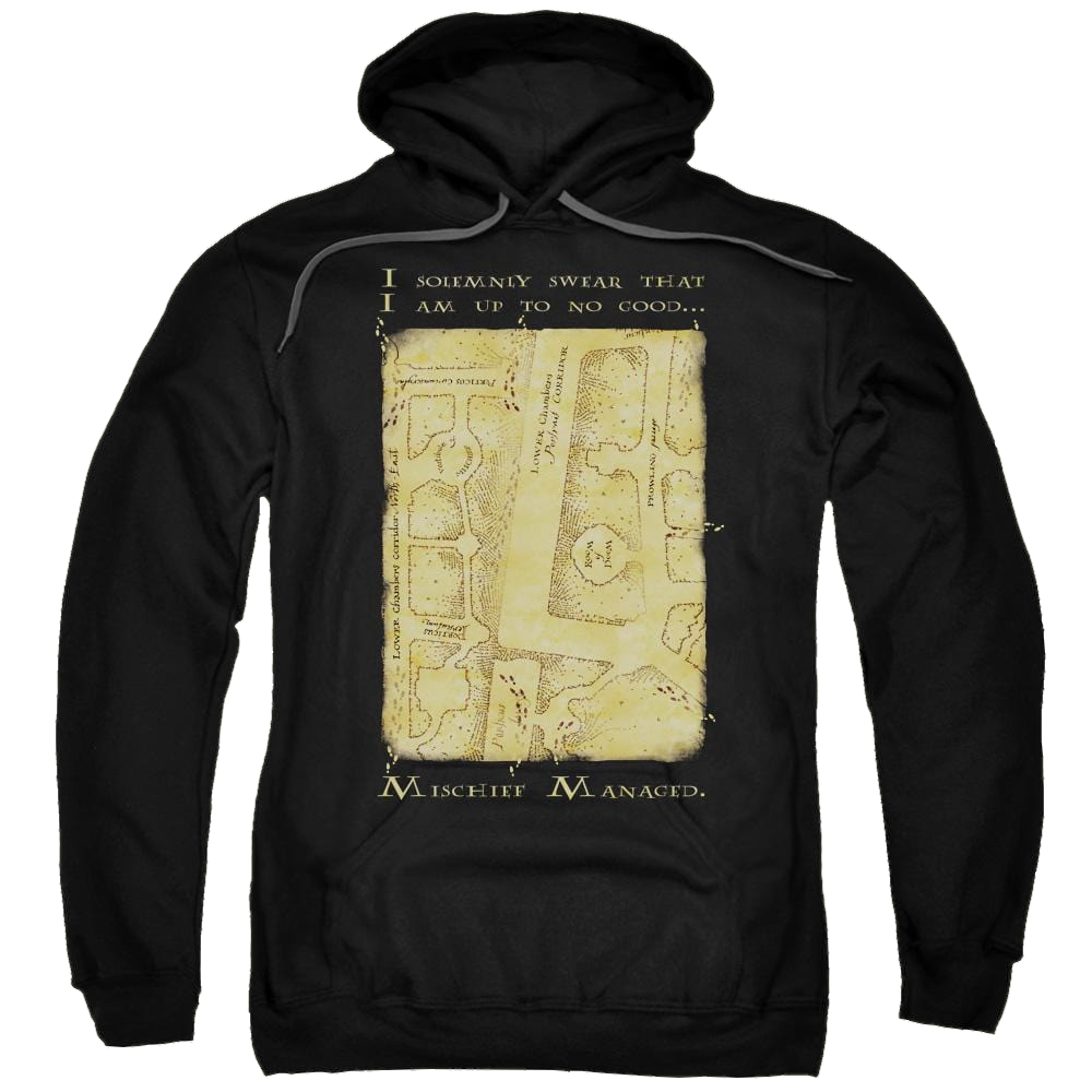 Harry Potter Marauders Map Interior Words Pullover Hoodie Pullover Hoodie Harry Potter   