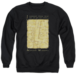 Harry Potter Marauders Map Interior Words Men's Crewneck Sweatshirt Men's Crewneck Sweatshirt Harry Potter   