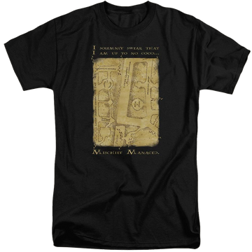 Harry Potter Marauders Map Interior Words Men's Tall Fit T-Shirt Men's Tall Fit T-Shirt Harry Potter   