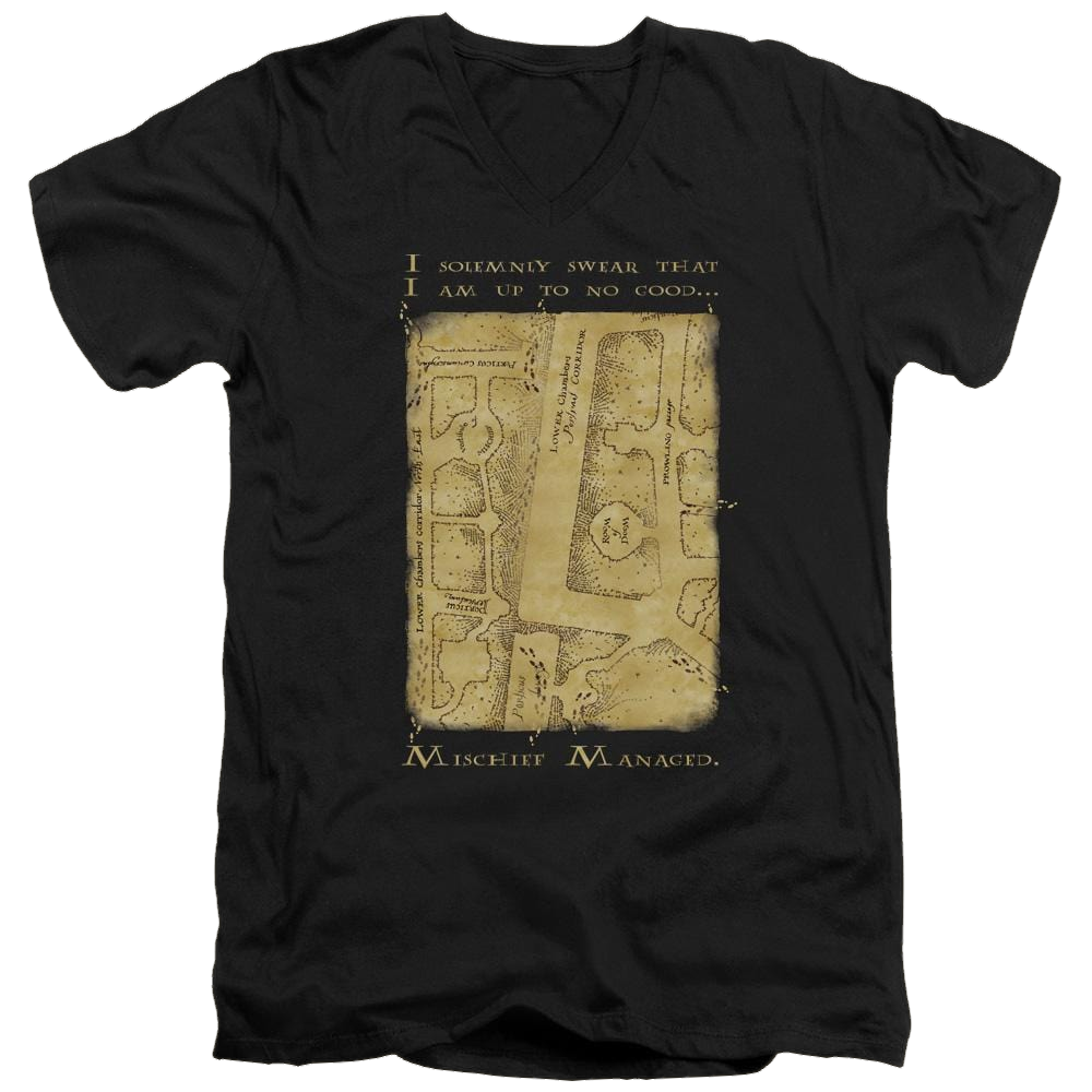 Harry Potter Marauders Map Interior Words Men's V-Neck T-Shirt Men's V-Neck T-Shirt Harry Potter   