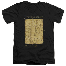 Harry Potter Marauders Map Interior Words Men's V-Neck T-Shirt Men's V-Neck T-Shirt Harry Potter   