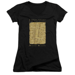 Harry Potter Marauders Map Interior Words Juniors V-Neck T-Shirt Juniors V-Neck T-Shirt Harry Potter   
