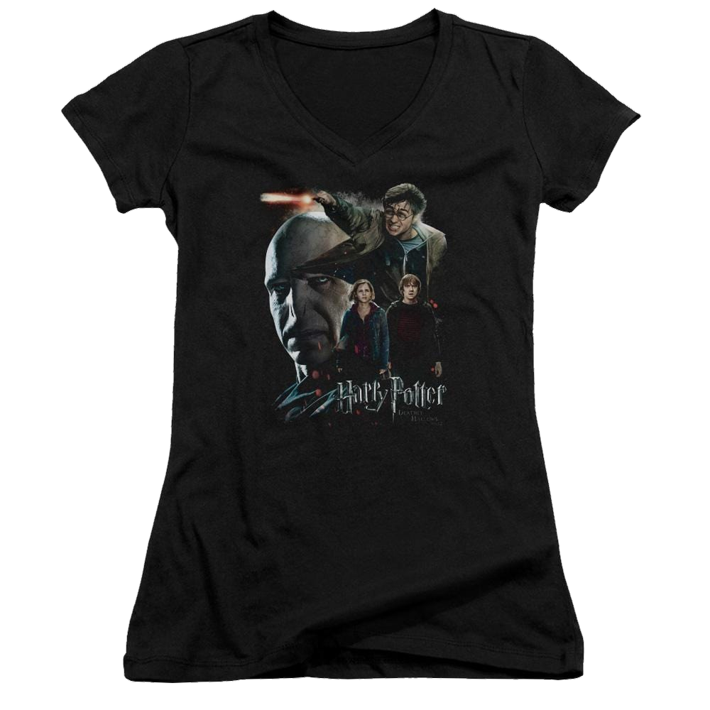 Harry Potter Final Fight Juniors V-Neck T-Shirt Juniors V-Neck T-Shirt Harry Potter   
