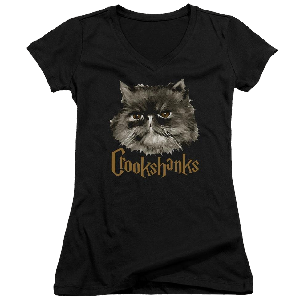 Harry Potter Crookshanks Juniors V-Neck T-Shirt Juniors V-Neck T-Shirt Harry Potter   