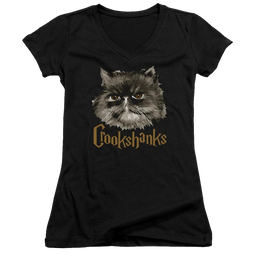 Harry Potter Crookshanks Juniors V-Neck T-Shirt Juniors V-Neck T-Shirt Harry Potter   