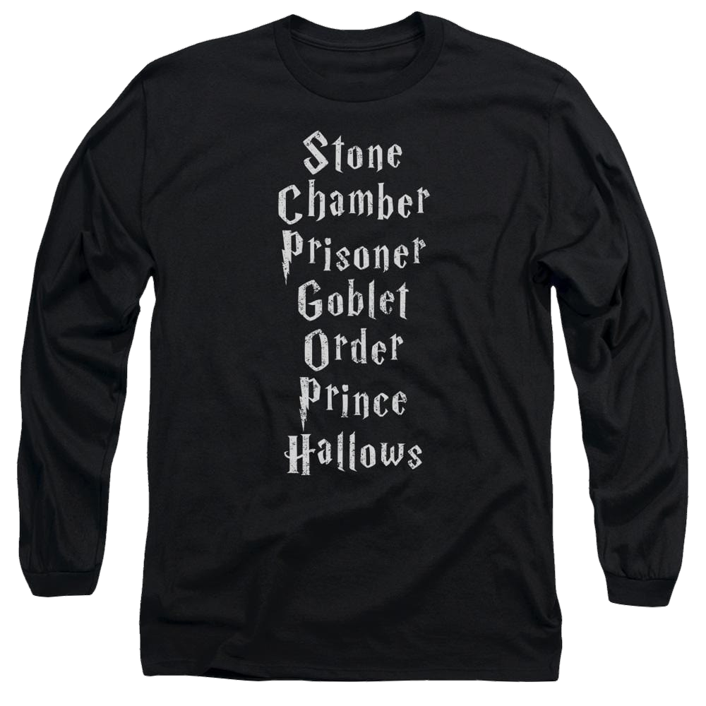 Harry Potter Titles Men's Long Sleeve T-Shirt Men's Long Sleeve T-Shirt Harry Potter   