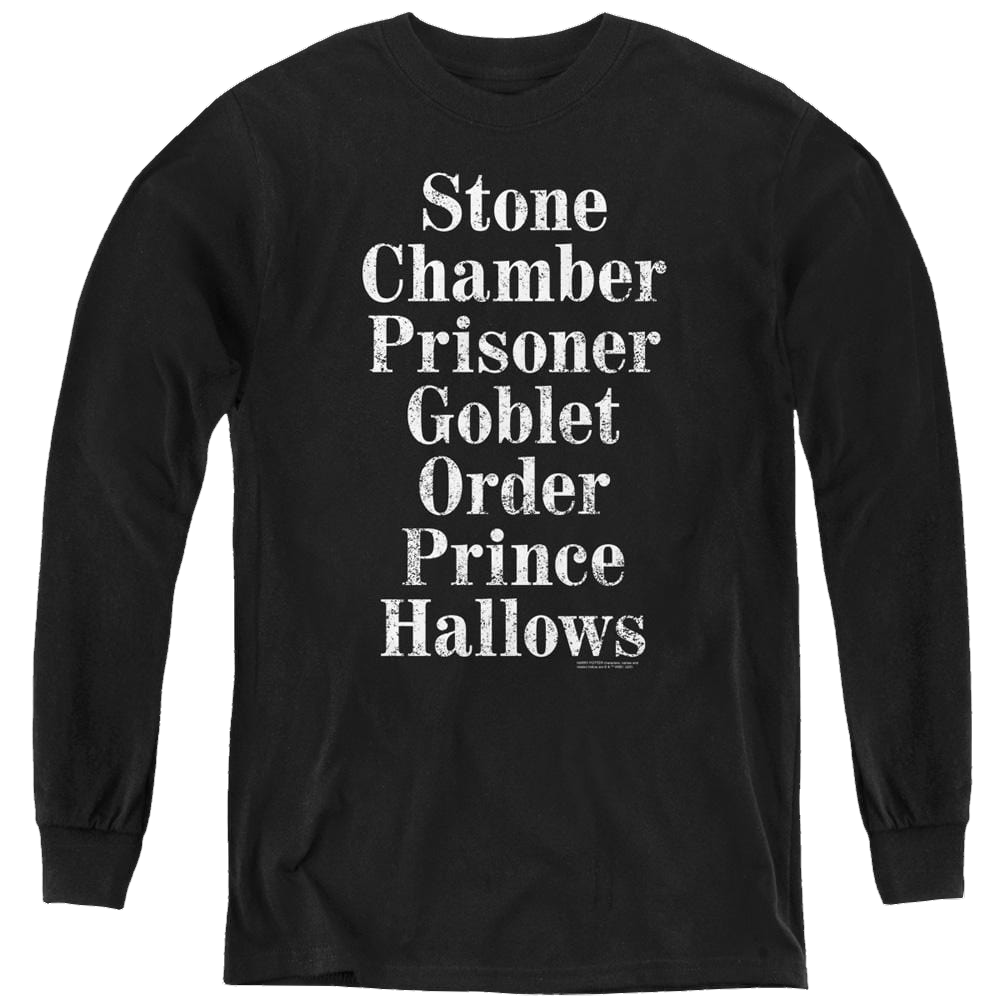 Harry Potter Titles - Youth Long Sleeve T-Shirt Youth Long Sleeve T-Shirt Harry Potter   