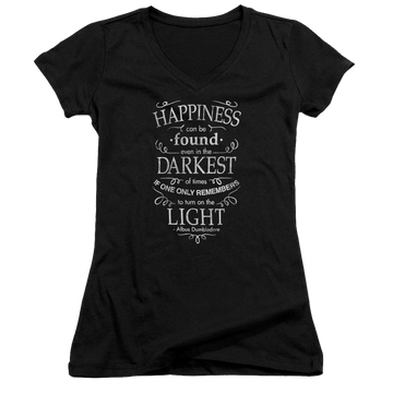 Harry Potter Happiness Juniors V-Neck T-Shirt Juniors V-Neck T-Shirt Harry Potter   