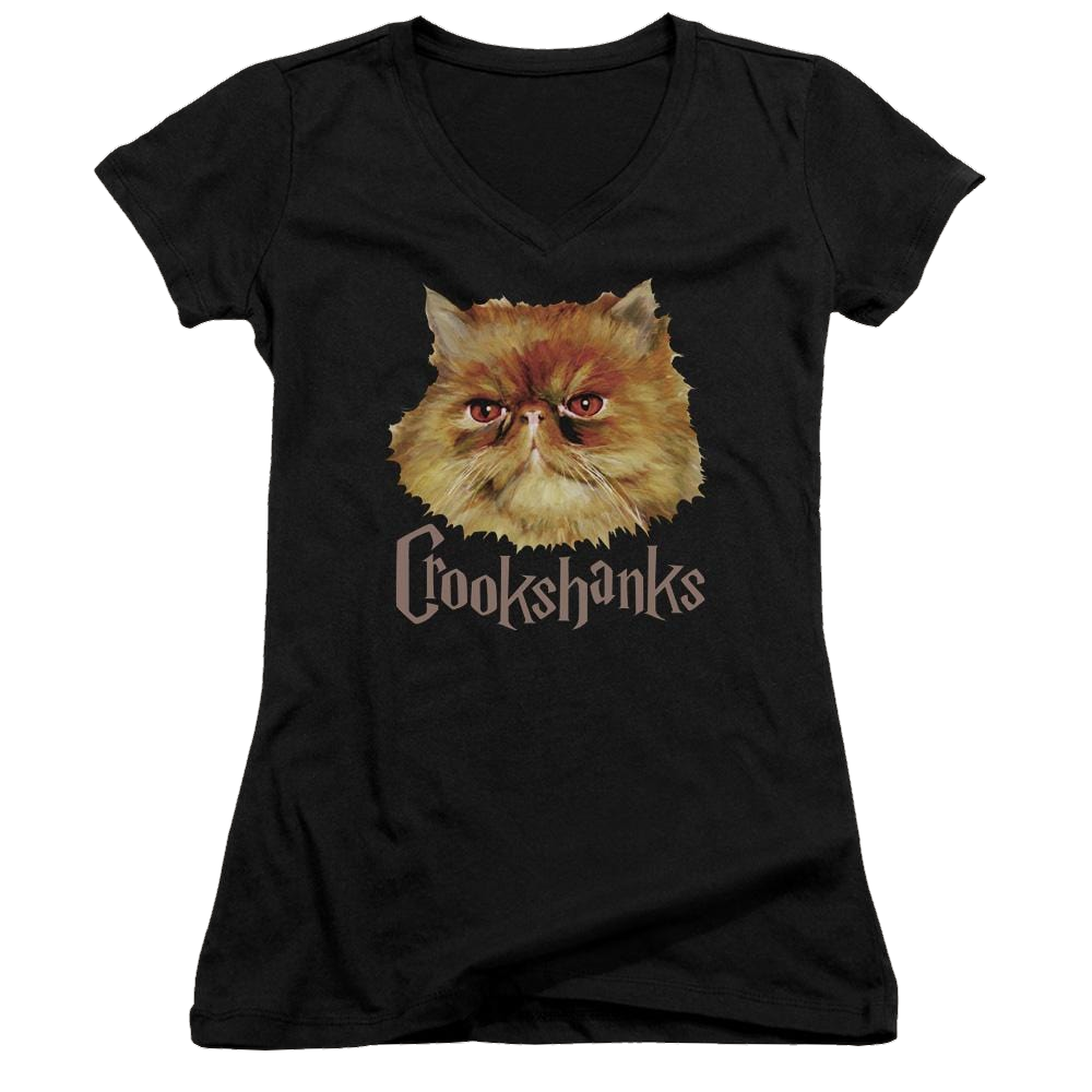 Harry Potter Crookshanks Color Juniors V-Neck T-Shirt Juniors V-Neck T-Shirt Harry Potter   