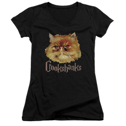 Harry Potter Crookshanks Color Juniors V-Neck T-Shirt Juniors V-Neck T-Shirt Harry Potter   