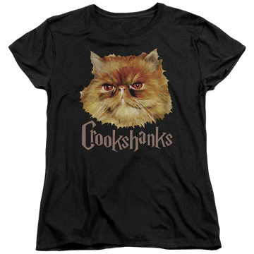 Black women's t-shirt with Harry Potter Crookshanks Color graphic