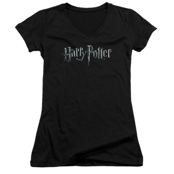 Harry Potter Logo Juniors V-Neck T-Shirt Juniors V-Neck T-Shirt Harry Potter   