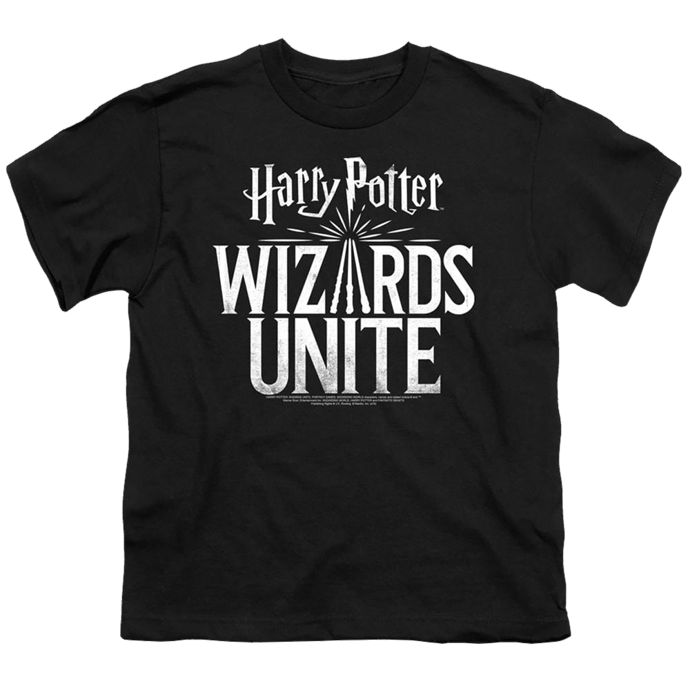Harry Potter Wizards Unite Logo - Youth T-Shirt Youth T-Shirt (Ages 8-12) Harry Potter   