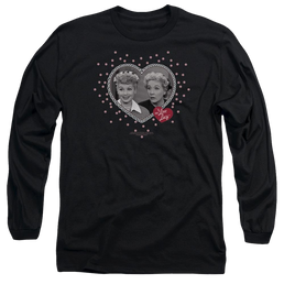 I Love Lucy Hearts And Dots Men's Long Sleeve T-Shirt Men's Long Sleeve T-Shirt I Love Lucy   