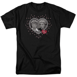 I Love Lucy Hearts And Dots Men's Regular Fit T-Shirt Men's Regular Fit T-Shirt I Love Lucy   
