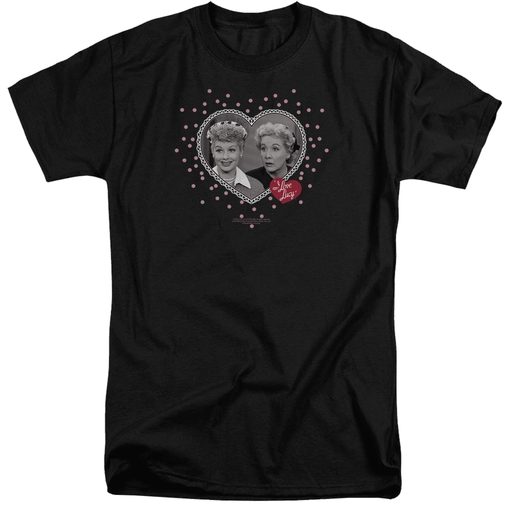I Love Lucy Hearts And Dots Men's Tall Fit T-Shirt Men's Tall Fit T-Shirt I Love Lucy   