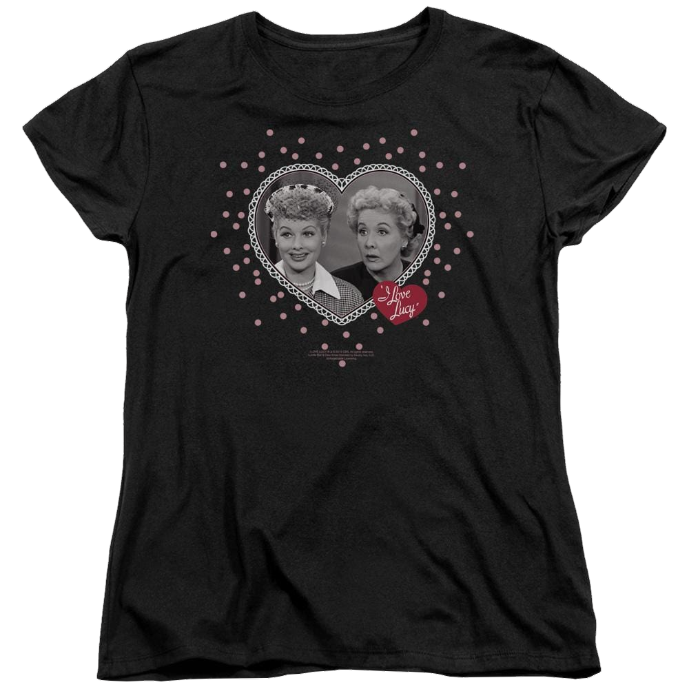 I Love Lucy Hearts And Dots Women's T-Shirt Women's T-Shirt I Love Lucy   