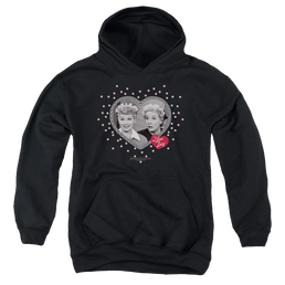 I Love Lucy Hearts And Dots Youth Hoodie (Ages 8-12) Youth Hoodie (Ages 8-12) I Love Lucy   