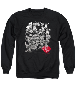 I Love Lucy 60 Years Of Fun Men's Crewneck Sweatshirt Men's Crewneck Sweatshirt I Love Lucy   