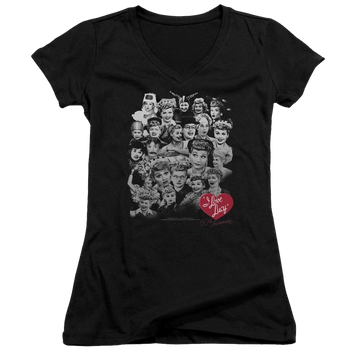 I Love Lucy 60 Years Of Fun Juniors V-Neck T-Shirt Juniors V-Neck T-Shirt I Love Lucy   