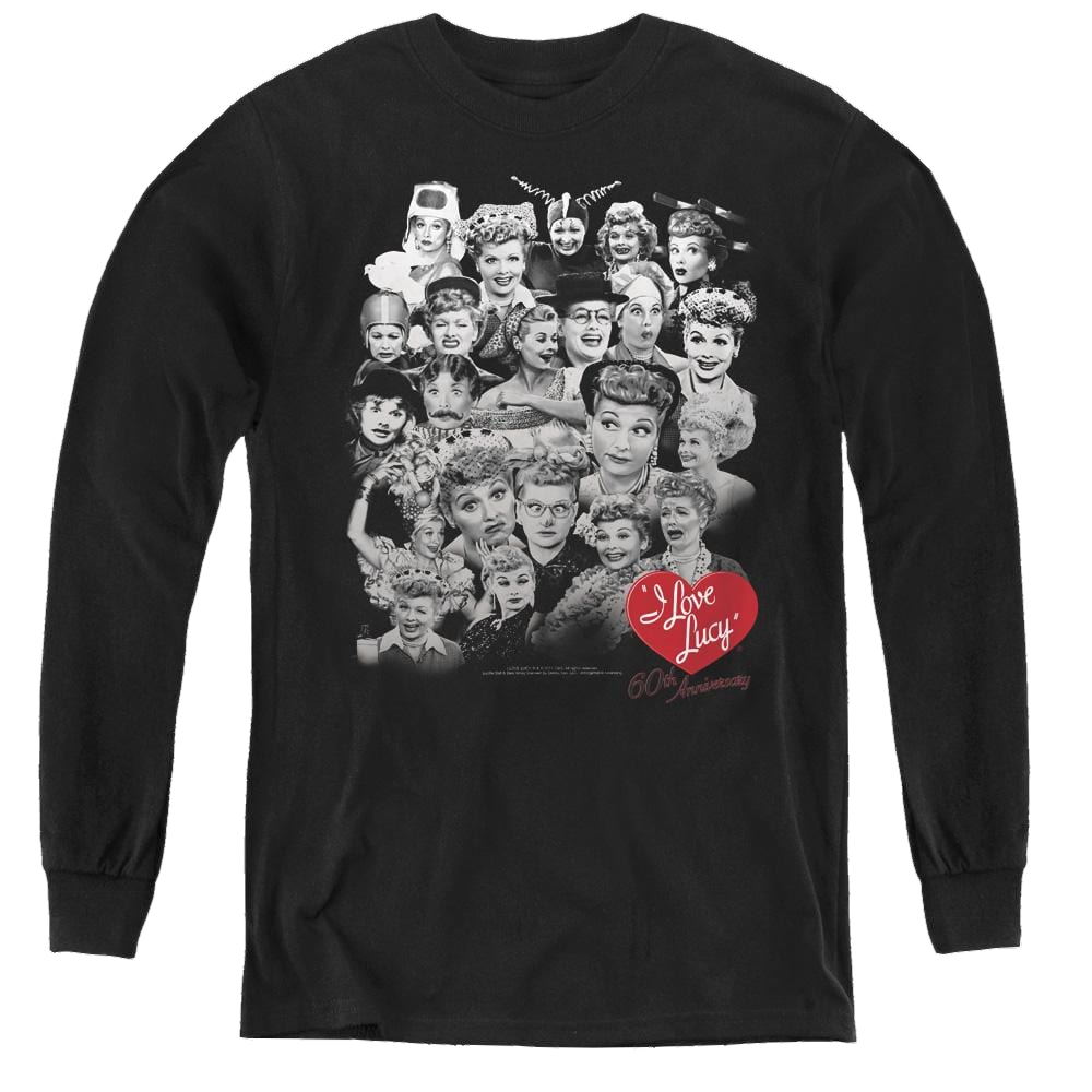 I Love Lucy 60 Years Of Fun - Youth Long Sleeve T-Shirt Youth Long Sleeve T-Shirt I Love Lucy   