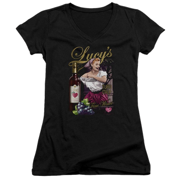I Love Lucy Bitter Grapes Juniors V-Neck T-Shirt Juniors V-Neck T-Shirt I Love Lucy   