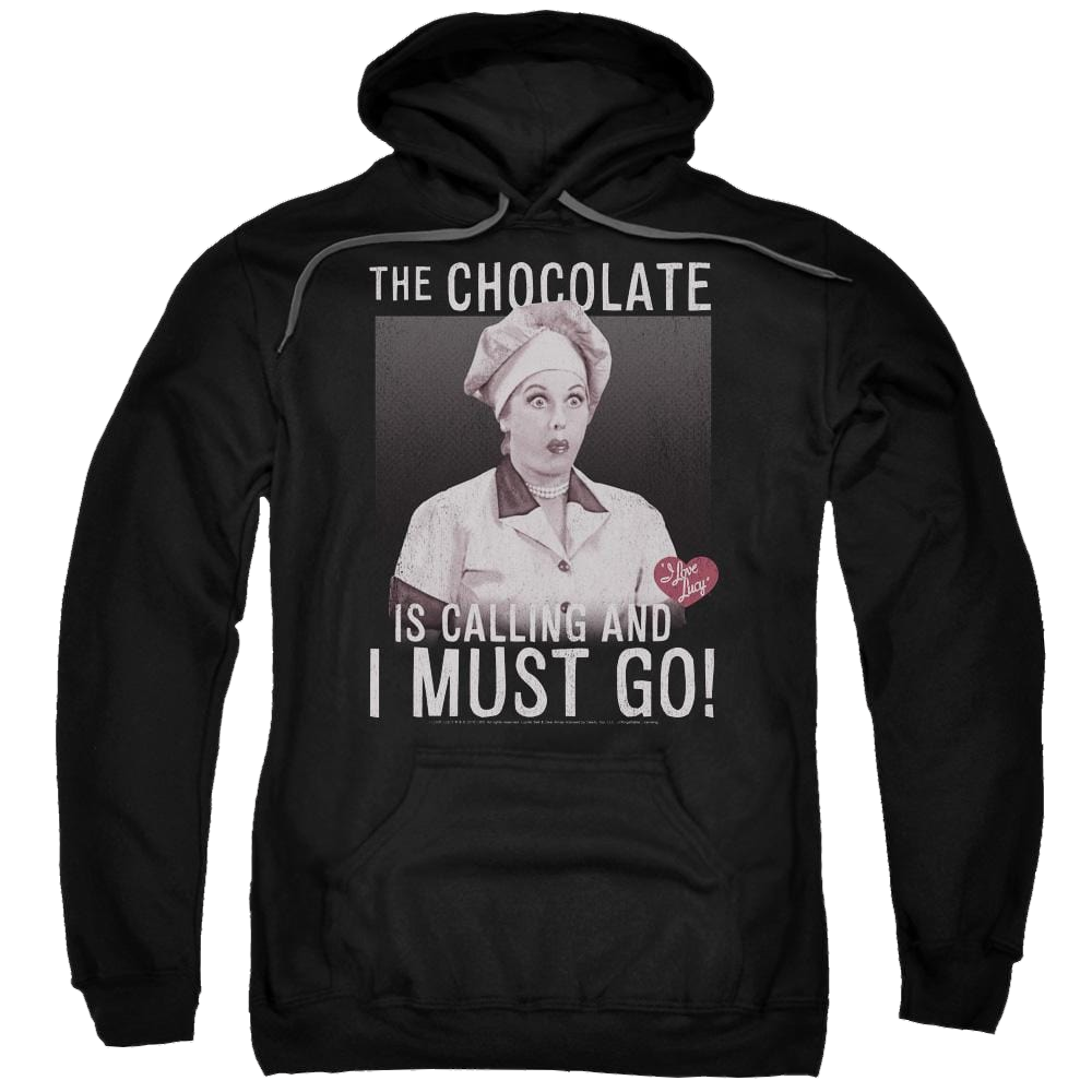I Love Lucy Chocolate Calling Pullover Hoodie Pullover Hoodie I Love Lucy   