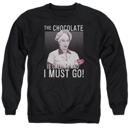 I Love Lucy Chocolate Calling Men's Crewneck Sweatshirt Men's Crewneck Sweatshirt I Love Lucy   
