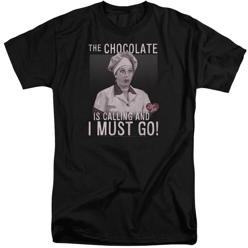 I Love Lucy Chocolate Calling Men's Tall Fit T-Shirt Men's Tall Fit T-Shirt I Love Lucy   