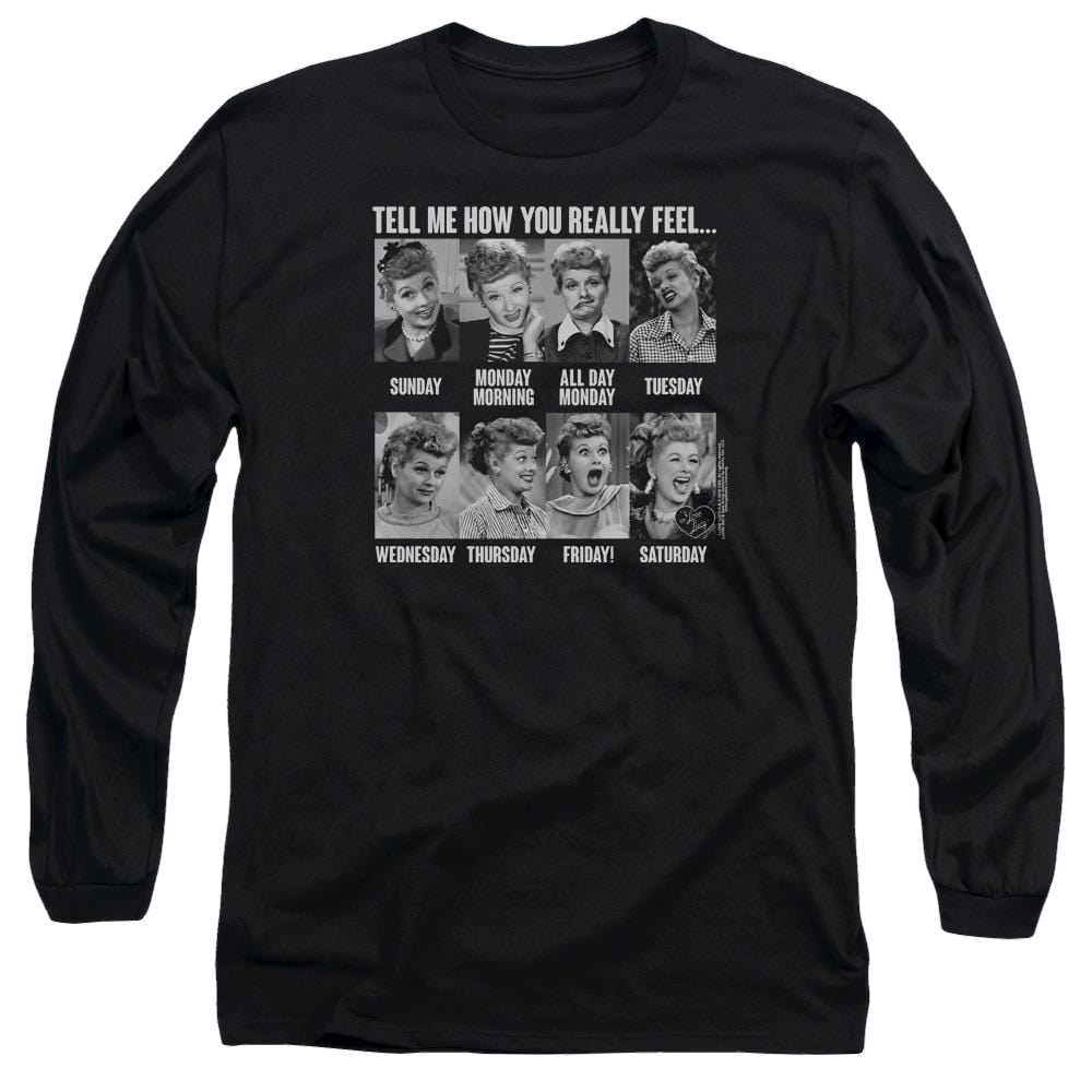 I Love Lucy 8 Days A Week Men's Long Sleeve T-Shirt Men's Long Sleeve T-Shirt I Love Lucy   