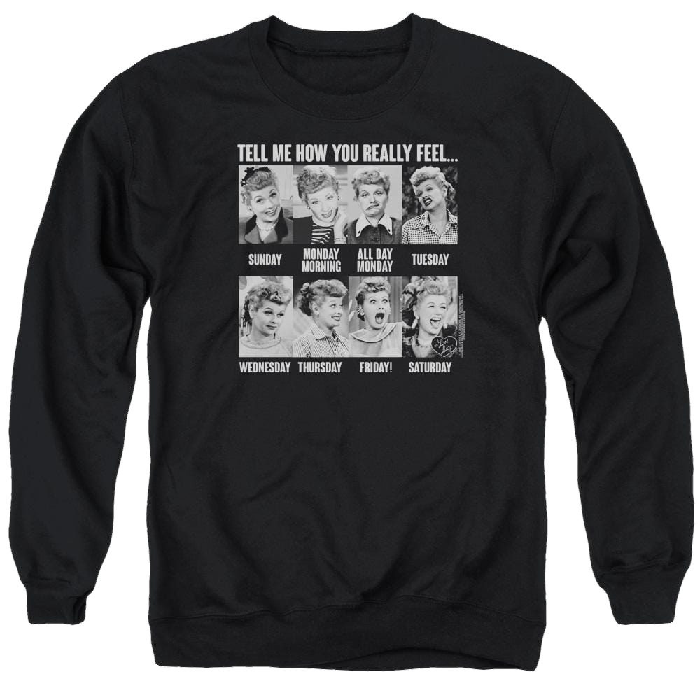 I Love Lucy 8 Days A Week Men's Crewneck Sweatshirt Men's Crewneck Sweatshirt I Love Lucy   
