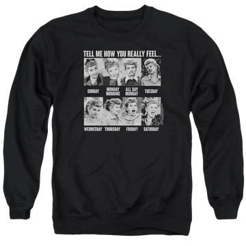 I Love Lucy 8 Days A Week Men's Crewneck Sweatshirt Men's Crewneck Sweatshirt I Love Lucy   