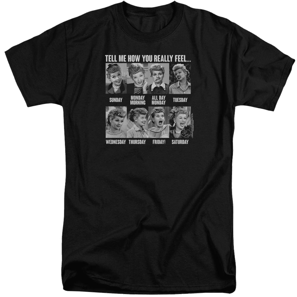 I Love Lucy 8 Days A Week Men's Tall Fit T-Shirt Men's Tall Fit T-Shirt I Love Lucy   