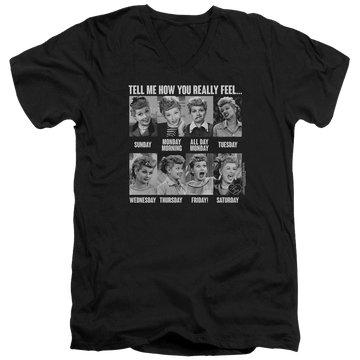 I Love Lucy 8 Days A Week Men's V-Neck T-Shirt Men's V-Neck T-Shirt I Love Lucy   