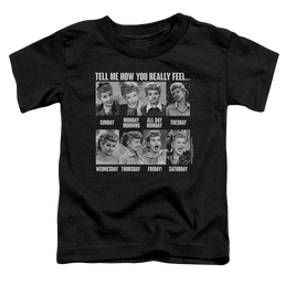 I Love Lucy 8 Days A Week Toddler T-Shirt Toddler T-Shirt I Love Lucy   