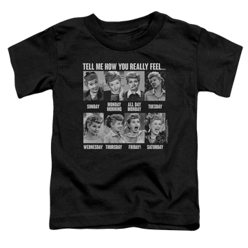 I Love Lucy 8 Days A Week Toddler T-Shirt Toddler T-Shirt I Love Lucy   