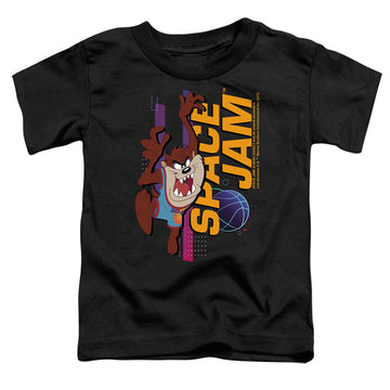 Black toddler t-shirt with Space Jam - A New Legacy Taz Standing graphic