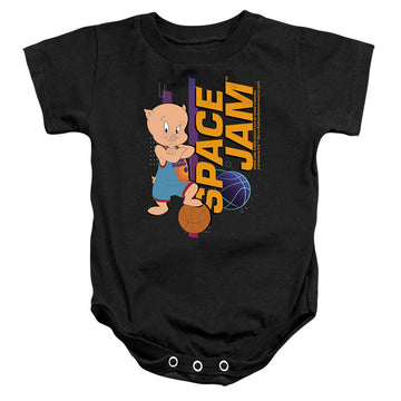Black baby bodysuit with Space Jam - A New Legacy Porky Standing graphic