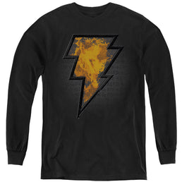 Black Adam Black Adam Beveled Emblem - Youth Long Sleeve T-Shirt Youth Long Sleeve T-Shirt Black Adam   