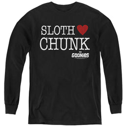 Goonies, The Sloth Heart Chunk - Youth Long Sleeve T-Shirt Youth Long Sleeve T-Shirt The Goonies   