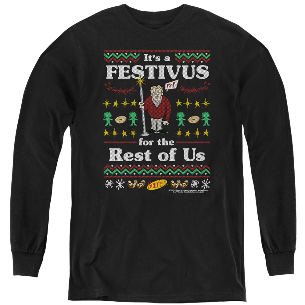 Seinfeld Festive Festivus - Youth Long Sleeve T-Shirt Youth Long Sleeve T-Shirt Seinfeld   