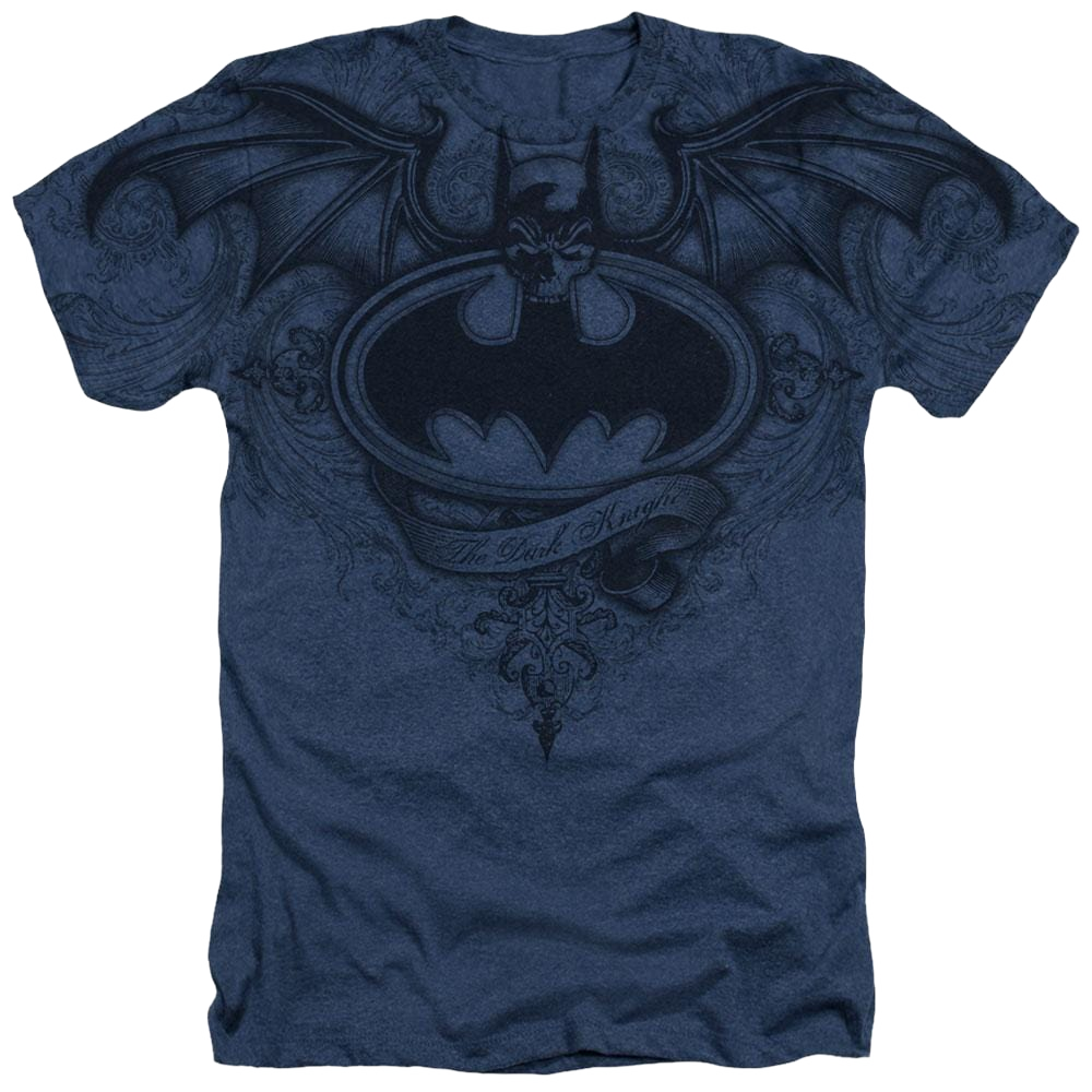 Batman Sublimation Winged Logo Adult Regular Fit Heather T-Shirt Men's All-Over Heather T-Shirt Batman   