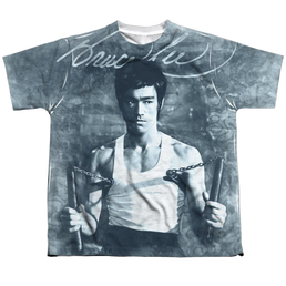 Bruce Lee Nunchucks Youth All Over Print 100% Poly T-Shirt Youth All-Over Print T-Shirt (Ages 8-12) Bruce Lee   