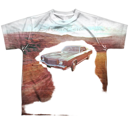 Chevy - Monte Carlo Old Photo Youth All Over Print 100% Poly T-Shirt Youth All-Over Print T-Shirt (Ages 8-12) Chevrolet   
