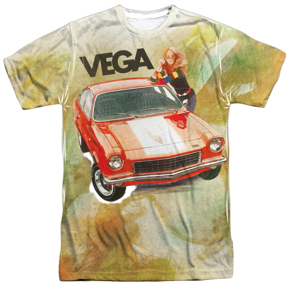 Chevy - Vega Watercolor Adult All Over Print 100% Poly T-Shirt Men's All-Over Print T-Shirt Chevrolet   