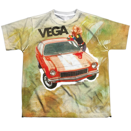 Chevy - Vega Watercolor Youth All Over Print 100% Poly T-Shirt Youth All-Over Print T-Shirt (Ages 8-12) Chevrolet   