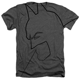 Dco - Batman Single Line Adult Regular Fit Heather T-Shirt Men's All-Over Heather T-Shirt Batman   