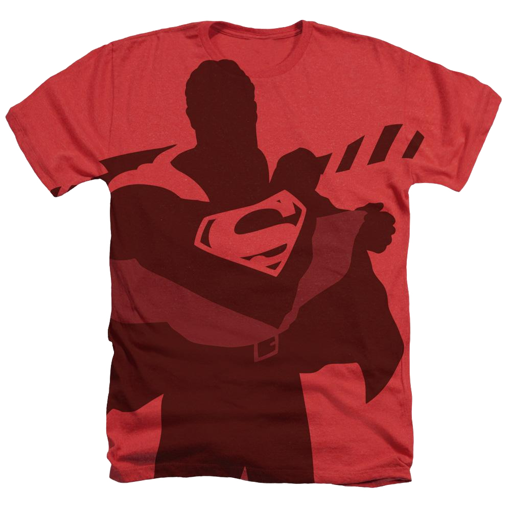 Dco - Looks Like A Job For Adult Regular Fit Heather T-Shirt Men's All-Over Heather T-Shirt Superman   
