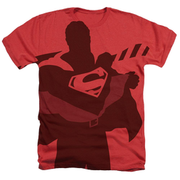 Dco - Looks Like A Job For Adult Regular Fit Heather T-Shirt Men's All-Over Heather T-Shirt Superman   