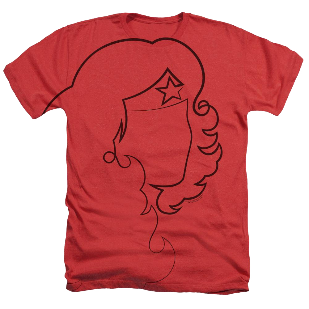 Dco - Wonder Single Line Adult Regular Fit Heather T-Shirt Men's All-Over Heather T-Shirt Harley Quinn   